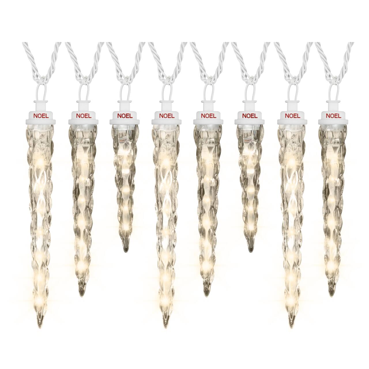 8ct. Classic White Shooting Star® Icicle LED String Lights